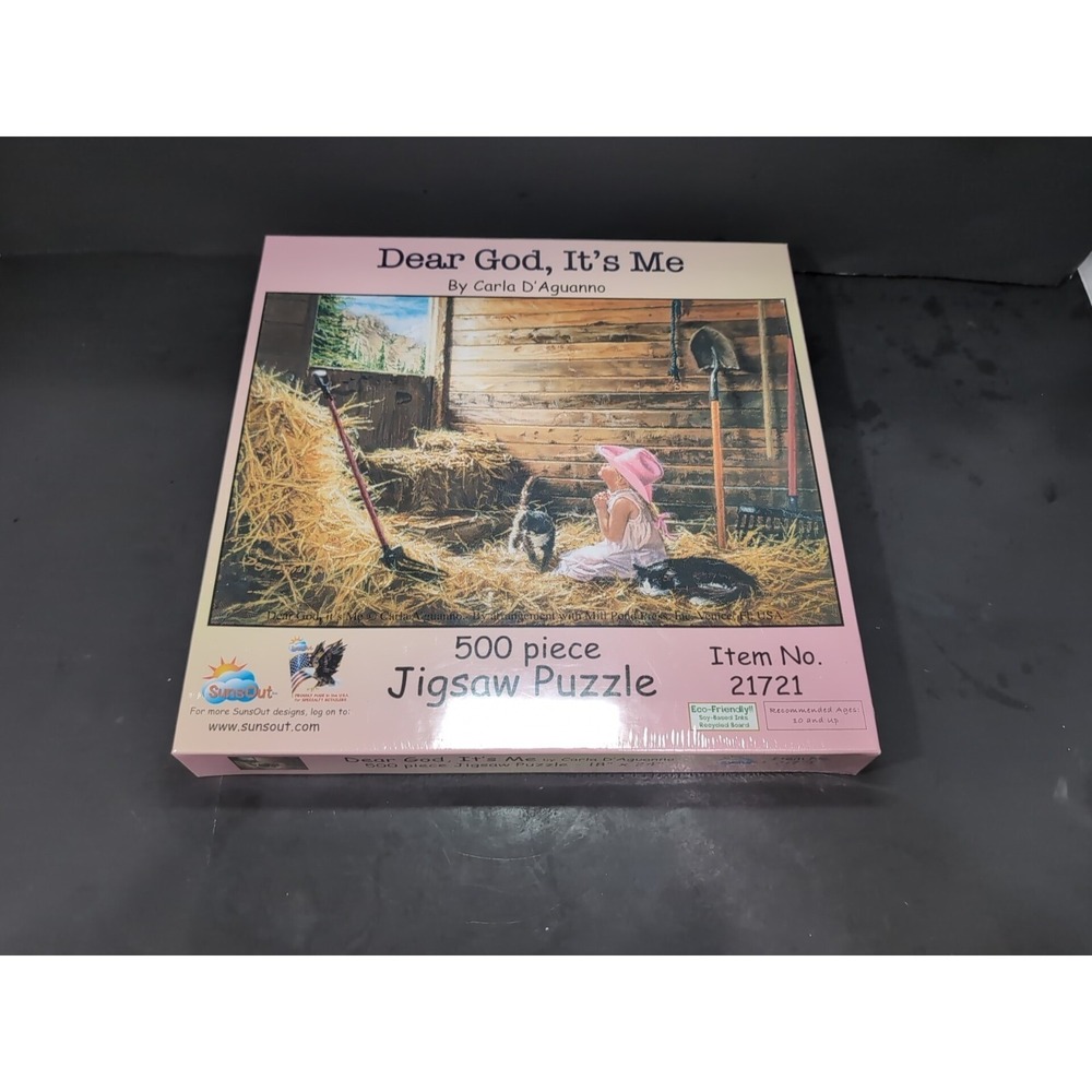 SunsOut Dear God Its Me Carla DAguanno 500 Piece‎ Jigsaw Puzzle 21721 New Sealed